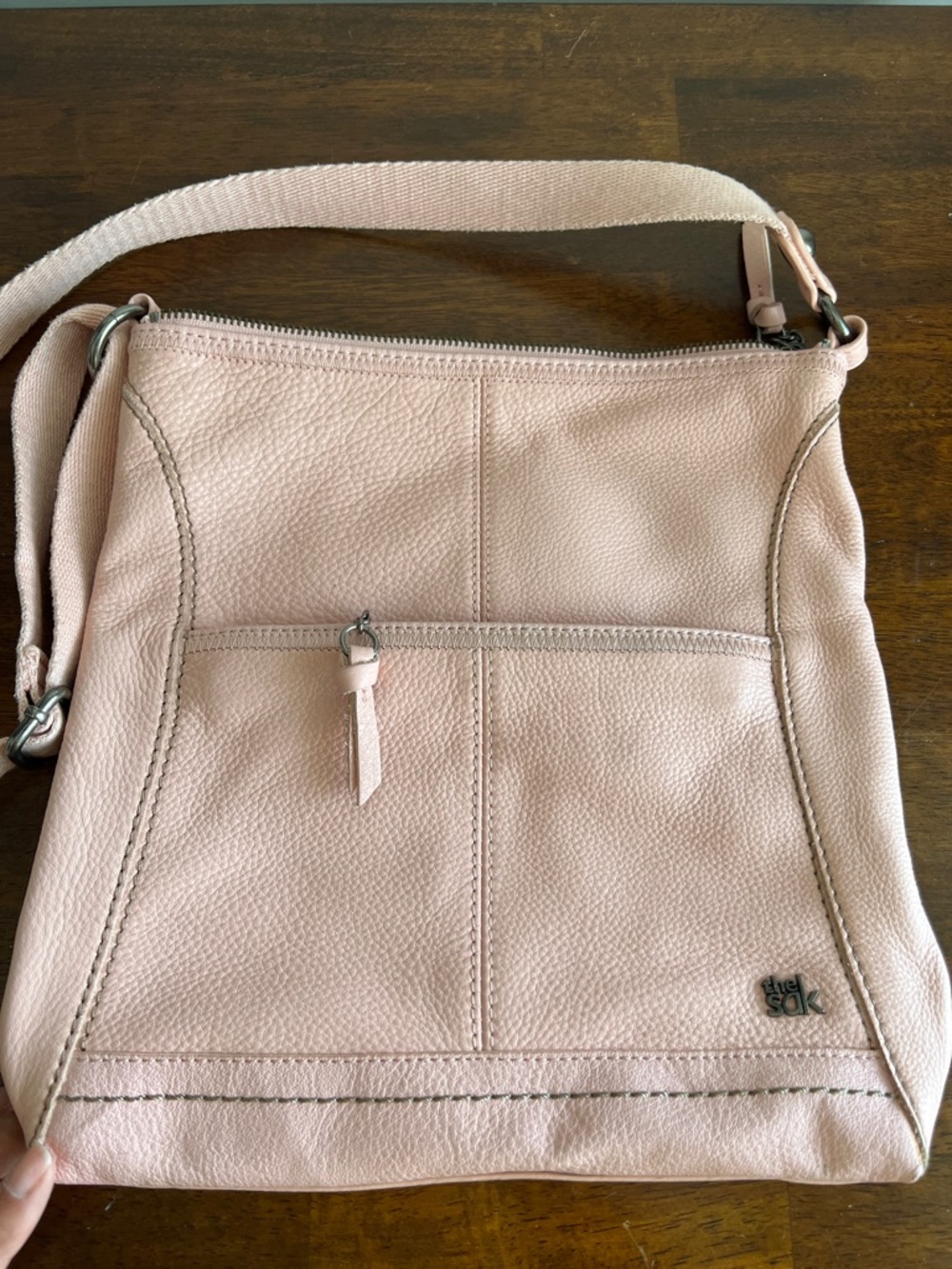 The Sak Pink Leather Crossbody Bag - Picture 2 of 7